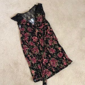 Black floral dress